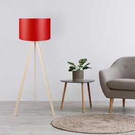 Opviq Lámpara de Pie AYD-1574 Rojo y Crema